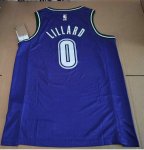 Maillot de Basket #0 Lillard Bucks 22-23 Vintage darker Violet